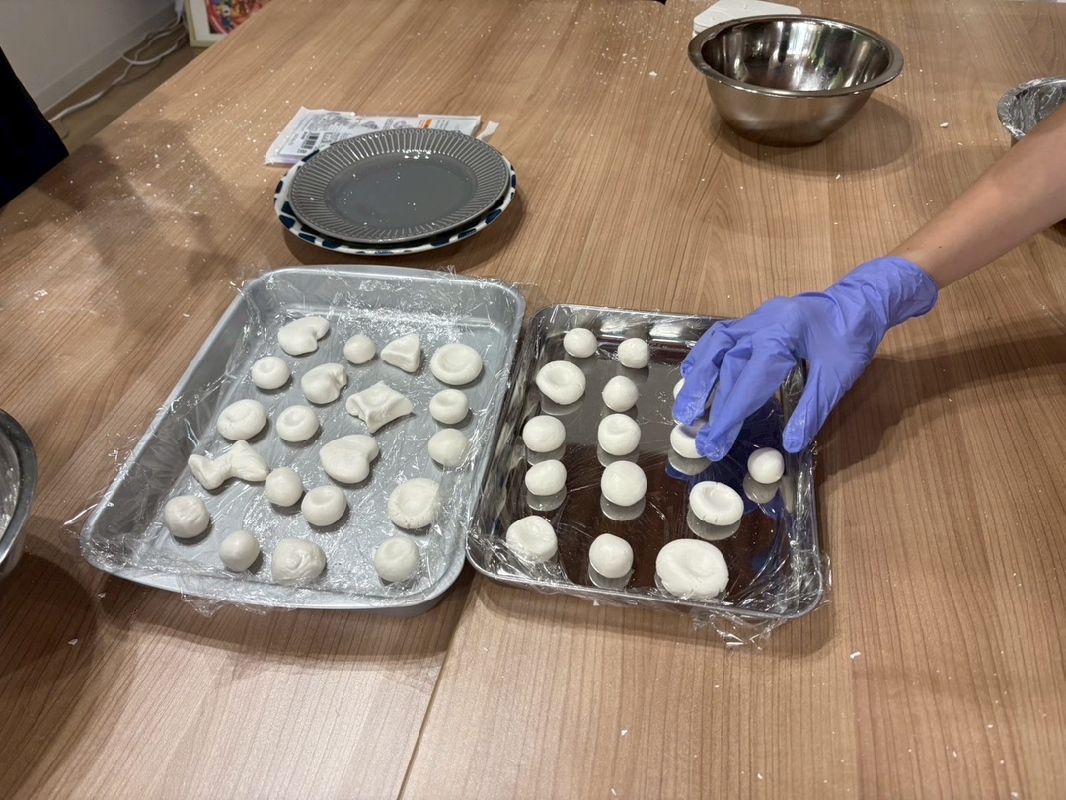 白玉作りをしました。